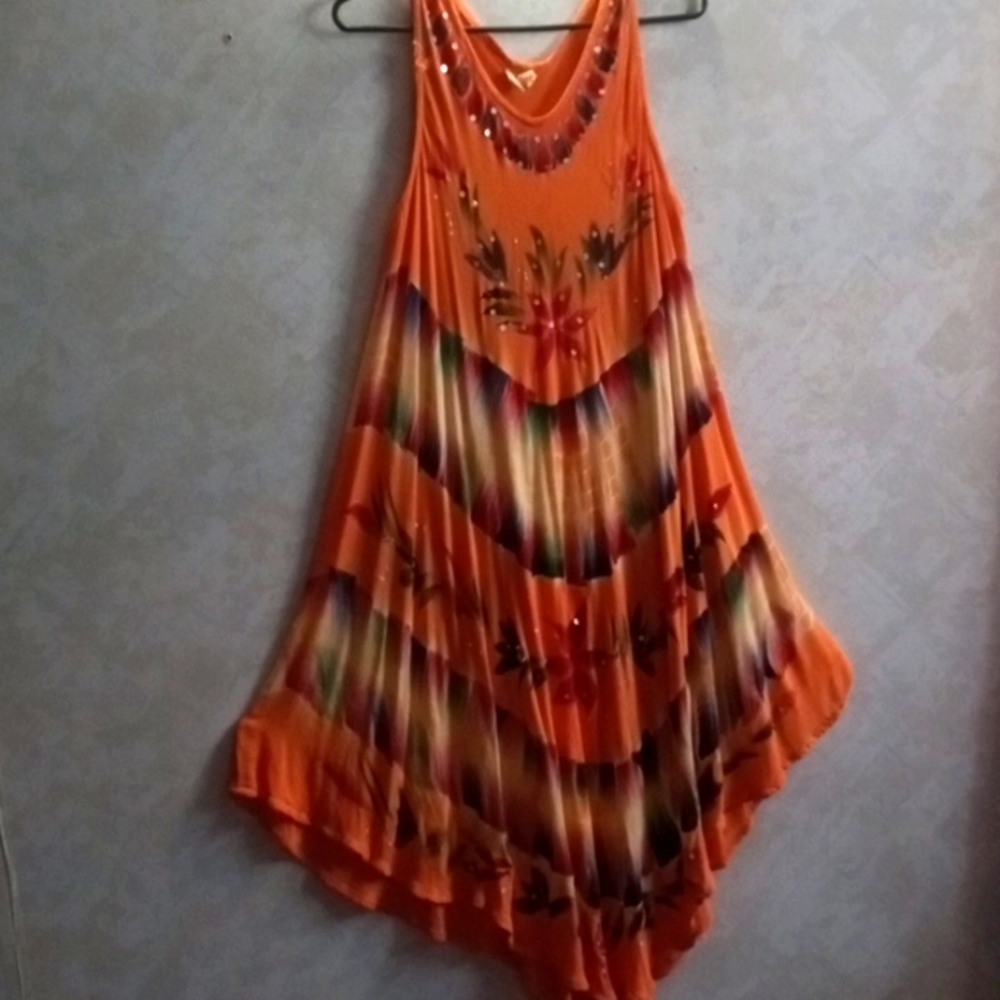 Free size, orange sundress.